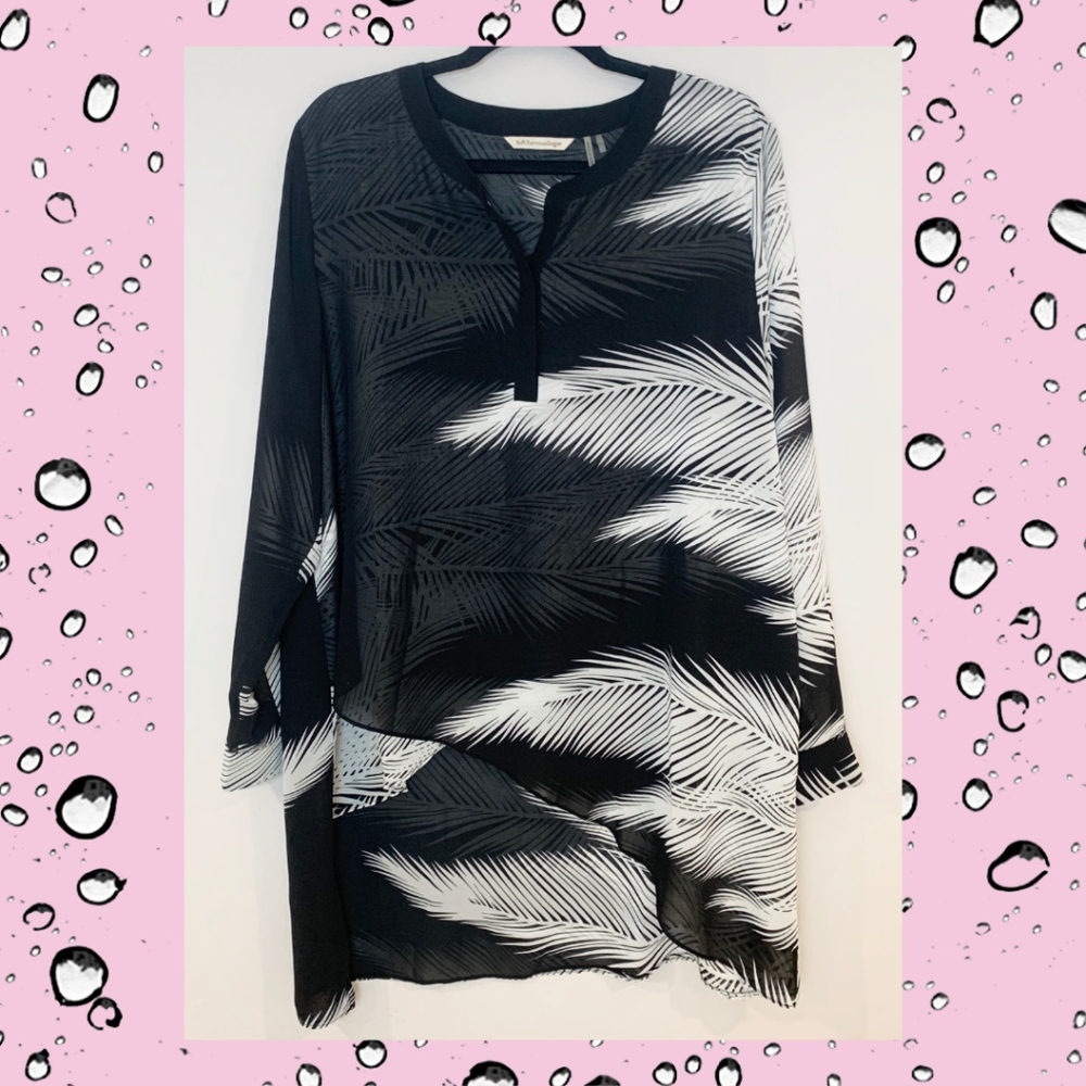 Soft Surroundings Asymmetrical Palm Tunic Size XL